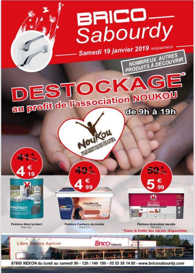 Janvier 2019 – Destockage Noukou à BricoSabourdy : 19 janvier