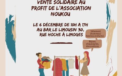 VENTE SOLIDAIRE – 6 décembre 2025 – Bar le Limousin – Limoges