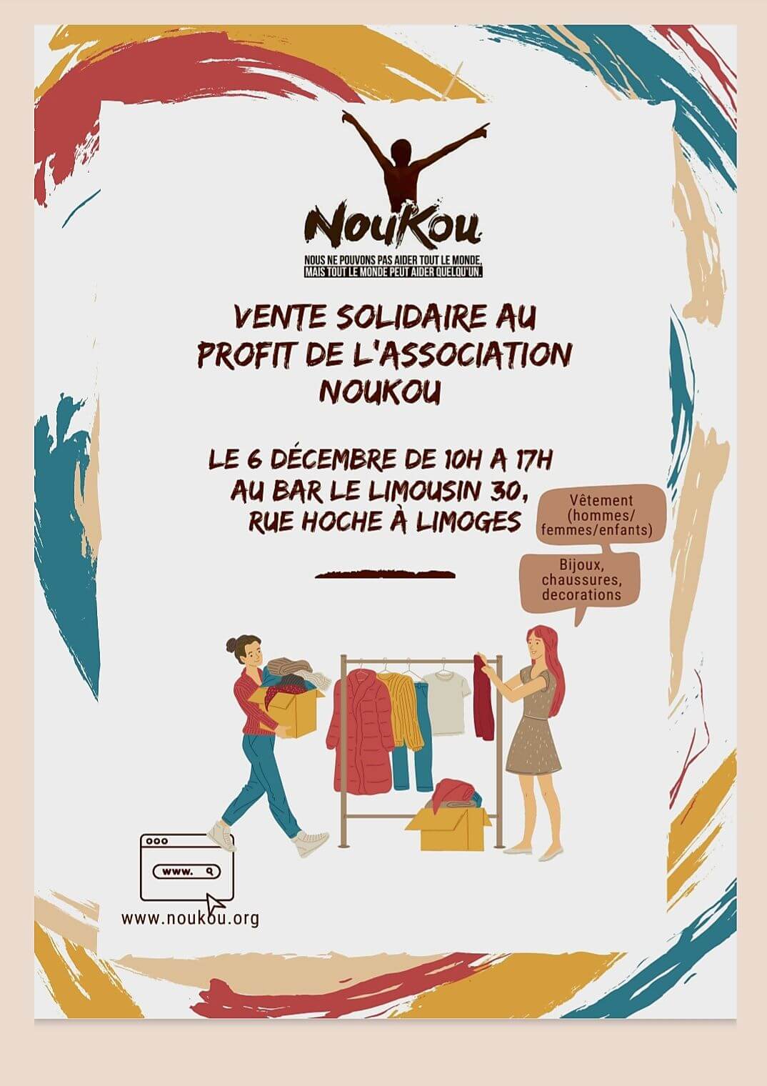 VENTE SOLIDAIRE – 6 décembre 2025 – Bar le Limousin – Limoges