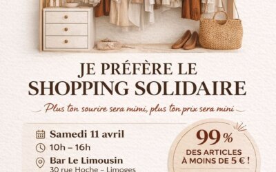 SHOPPING SOLIDAIRE – 11 avril 2026 – Bar le Limousin – Limoges