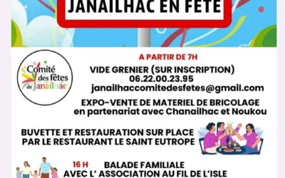 Vente solidaire au vide grenier – Janailhac – Mai 2026